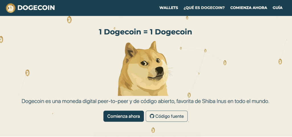 sitio web dogecoin
