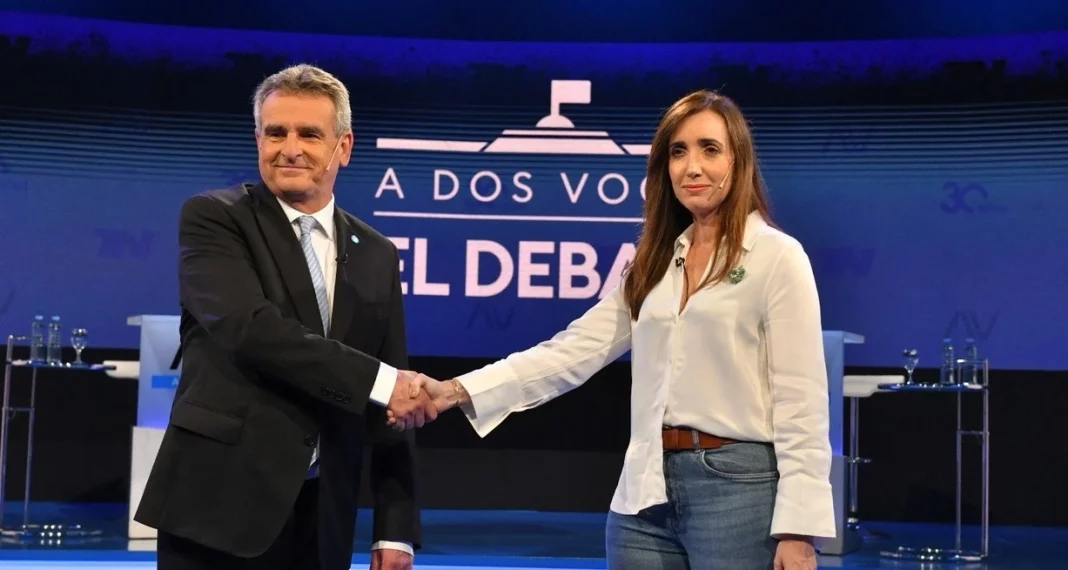 Debate de vices Victoria Villarruel Agustín Rossi