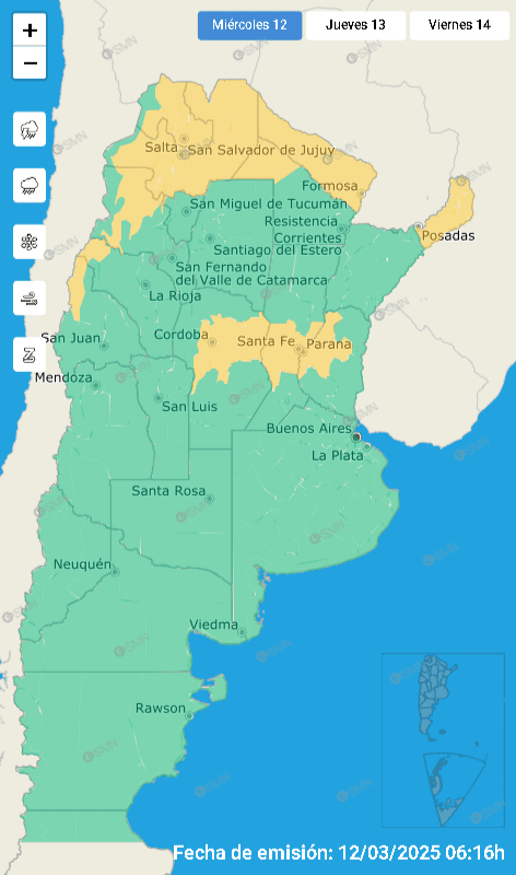 pronóstico del tiempo alerta por tormentas