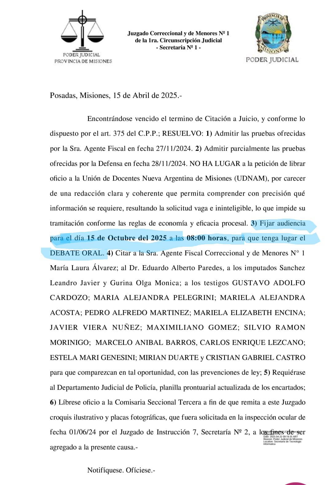 El anuncio de los Trabajadores de la Educación de Misiones en Lucha.