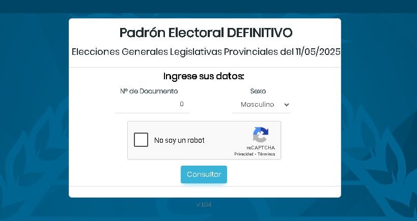 Ya está el padrón electoral definitivo para las elecciones legislativas 2025 en Chaco.