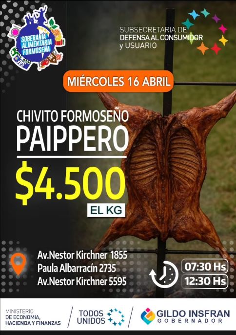 soberanía alimentaria formoseña chivito paippero