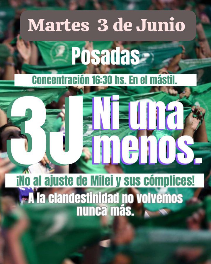ni una menos posadas