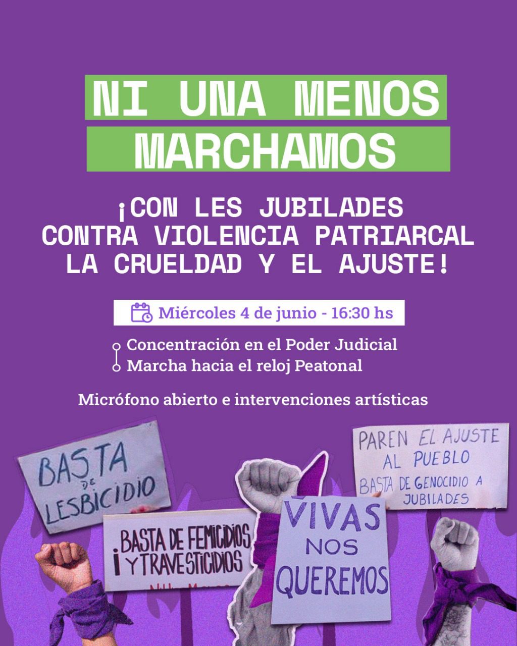 Convocatoria en Formosa. En Argentina se registra un femicidio cada 31 horas, según el Observatorio de la Casa del Encuentro. Ni una menos