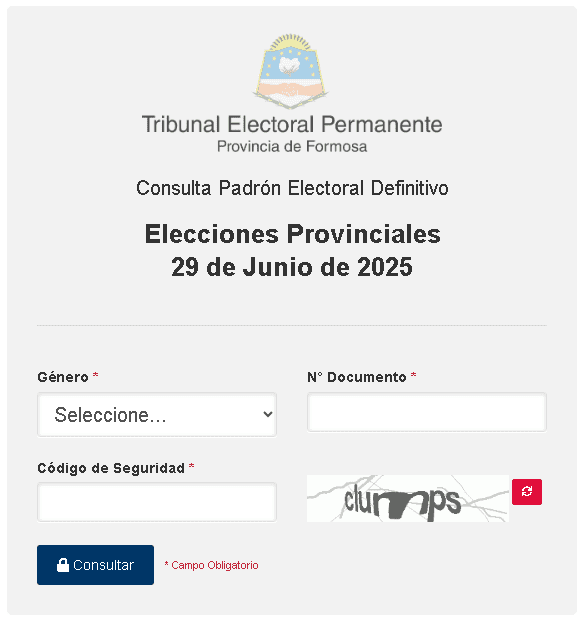 Captura de la web https://padron.formosa.gob.ar/.