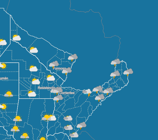 tormentas en el NEA