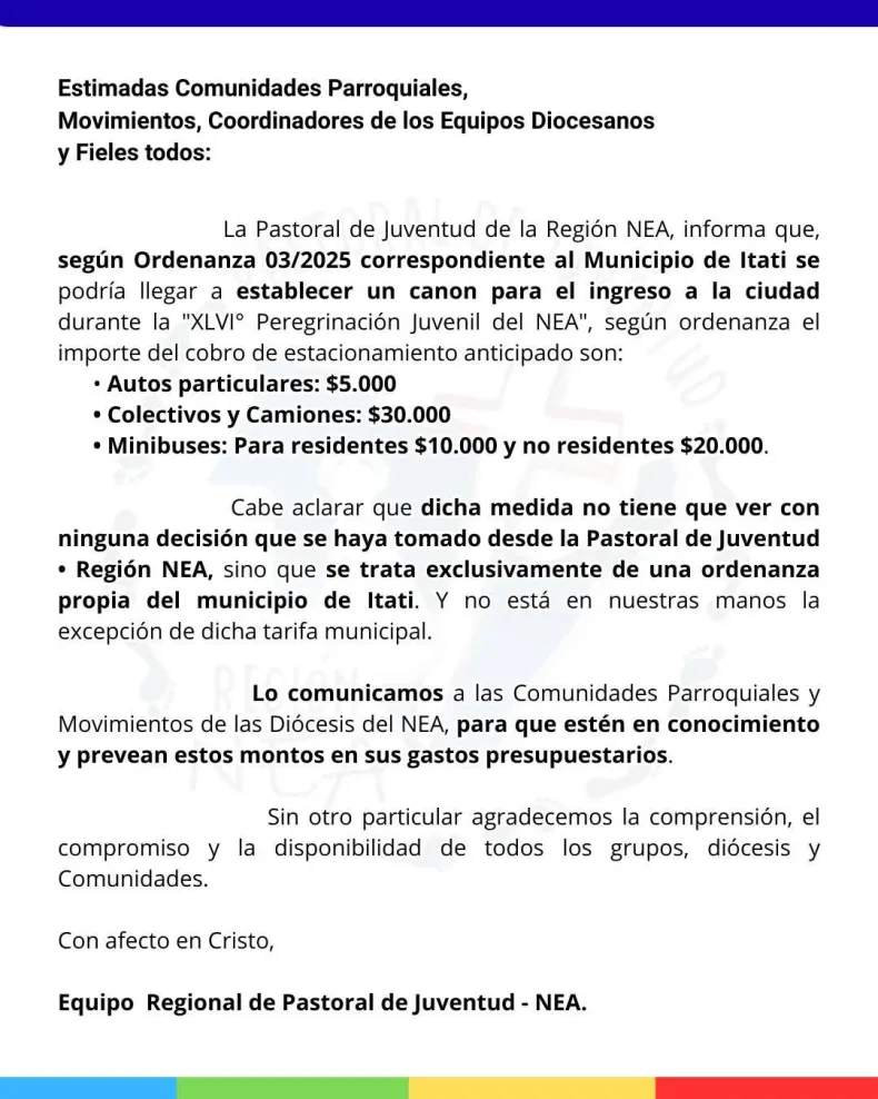 comunicado juventud pastoril
