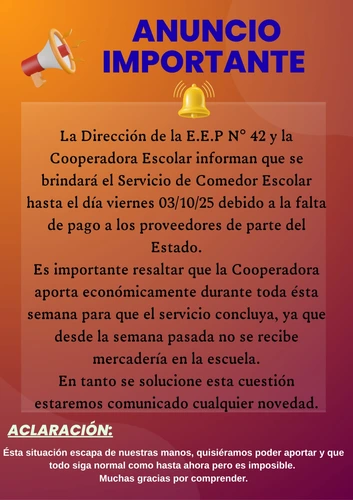 Comunicado de la comunidad educativa.