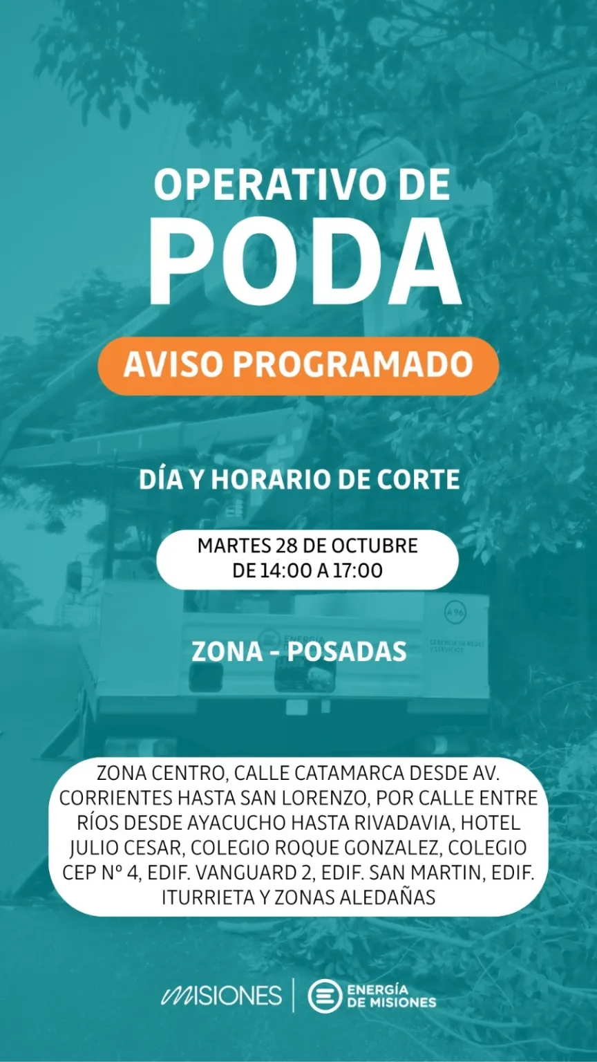 corte de luz poda misiones posadas