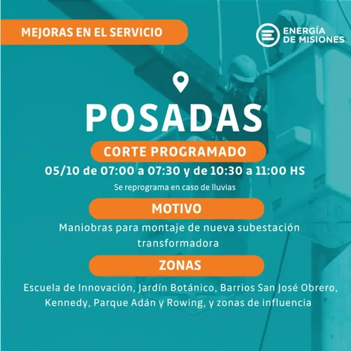 corte programado en posadas
