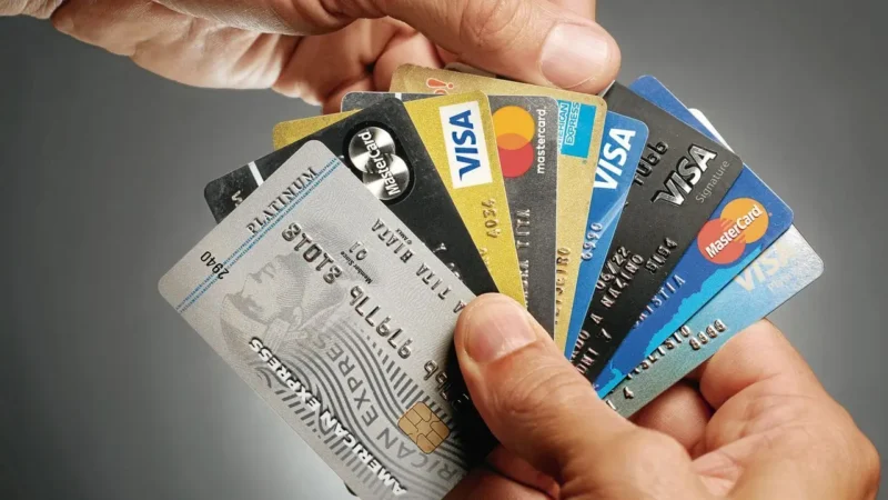 Tarjetas de crédito.
