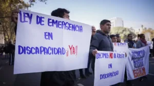 Reclamos por el ajuste en discapacidad. Foto: TN.