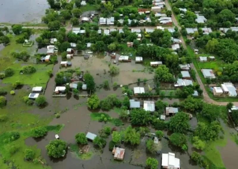 Inundaciones en San Roque. Foto: Radio Dos.
