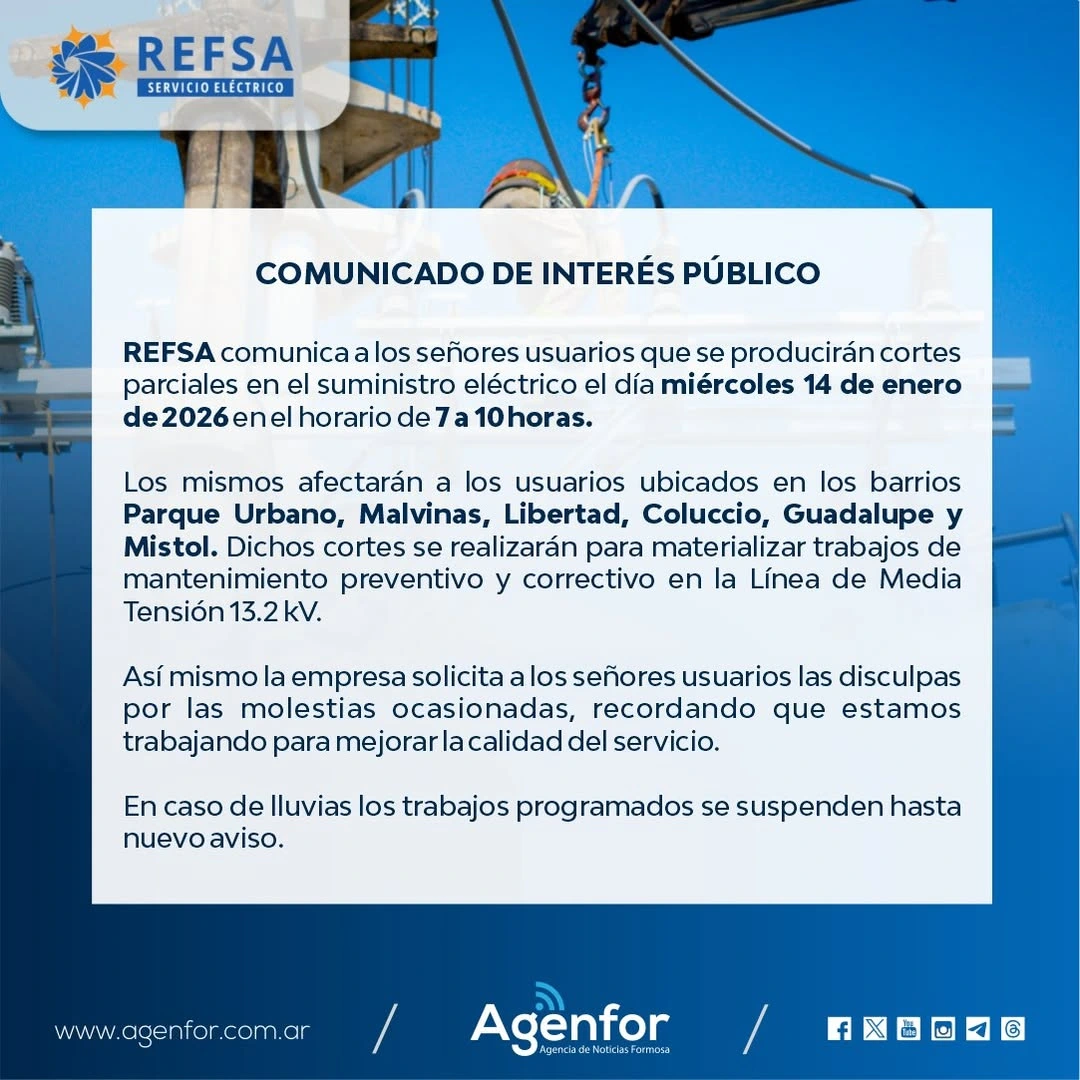 Comunicado de REFSA.