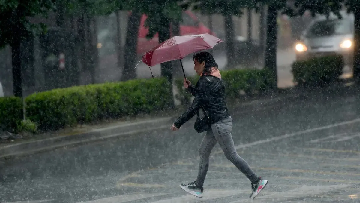 Alertas naranjas y amarillas por tormentas fuertes marcan el inicio de la semana en el nordeste argentino. Imagen: A24.