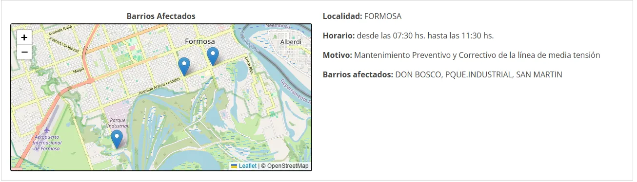 El corte de luz de REFSA este domingo 26 de abril será de 7 30 a 11 30 Foto REFSA