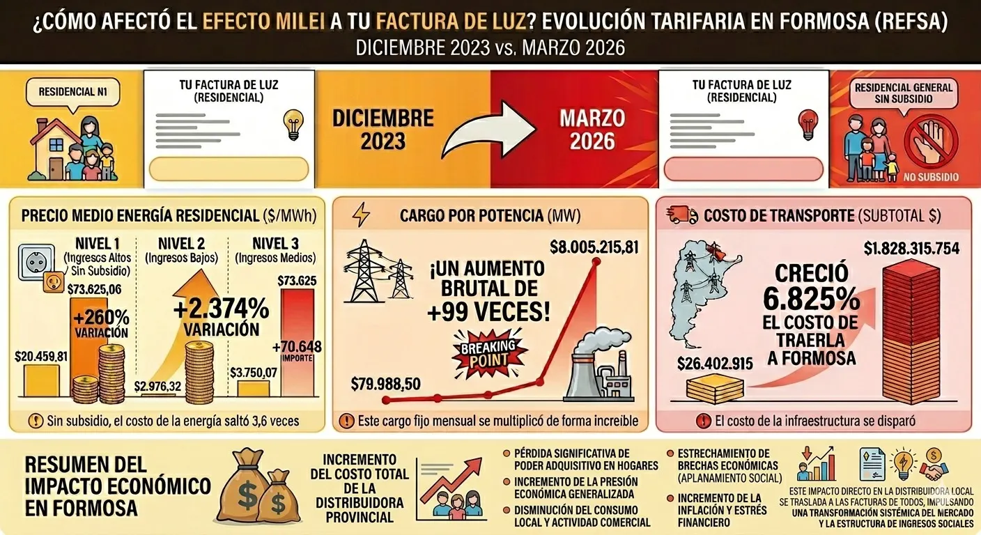Infografía sobre el aumento de la luz