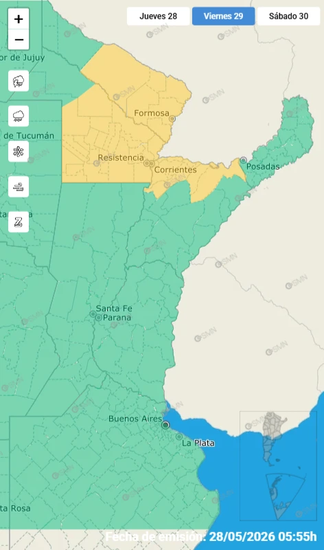 Alertan por tormentas fuertes en provincias del NEA: cómo seguirá el tiempo