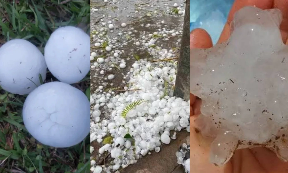 Fuerte temporal en Corrientes: una intensa granizada sorprendió a vecinos de Goya