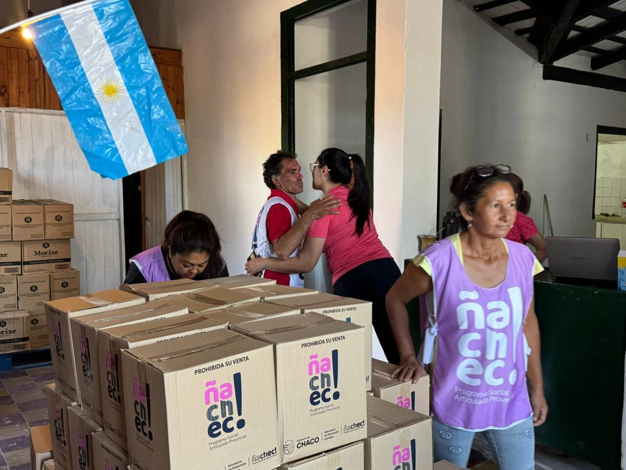 La entrega de módulos alimentarios se distribuirá en cuatro puntos de Resistencia durante la mañana de este viernes.