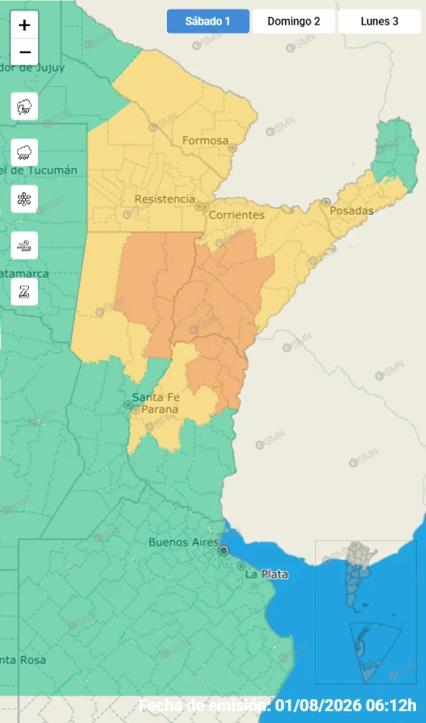 Alerta por tormentas en el NEA: Corrientes está bajo alerta naranja y el resto de la región seguirá inestable